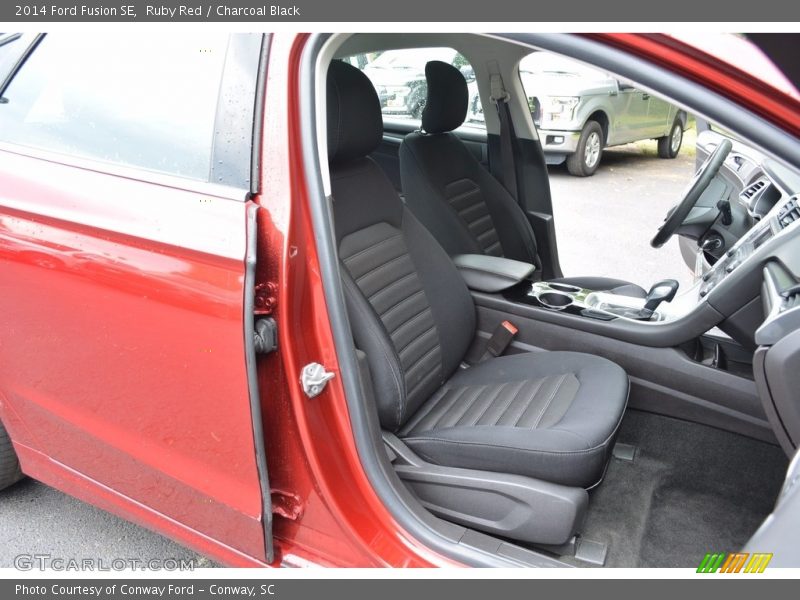 Ruby Red / Charcoal Black 2014 Ford Fusion SE