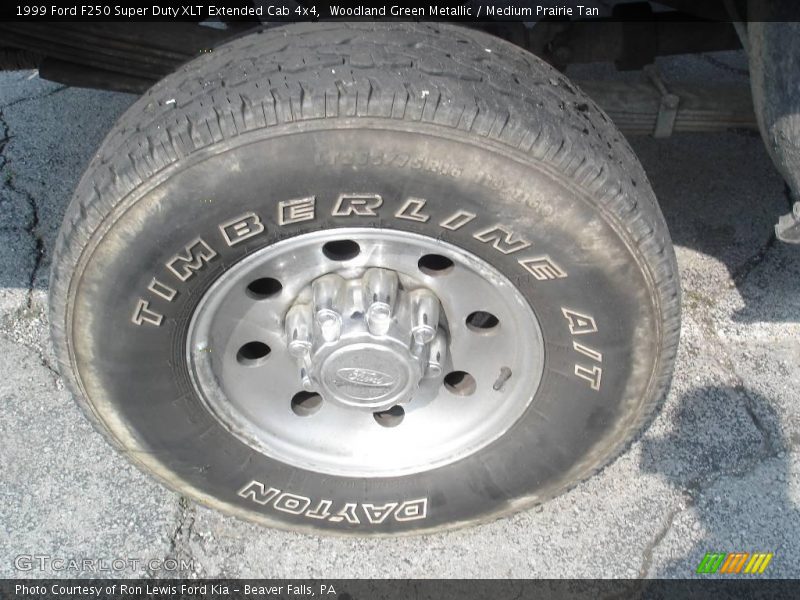 Woodland Green Metallic / Medium Prairie Tan 1999 Ford F250 Super Duty XLT Extended Cab 4x4