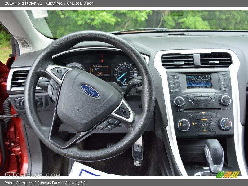 Ruby Red / Charcoal Black 2014 Ford Fusion SE