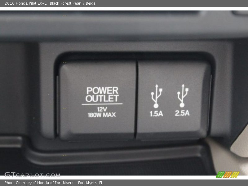 Black Forest Pearl / Beige 2016 Honda Pilot EX-L