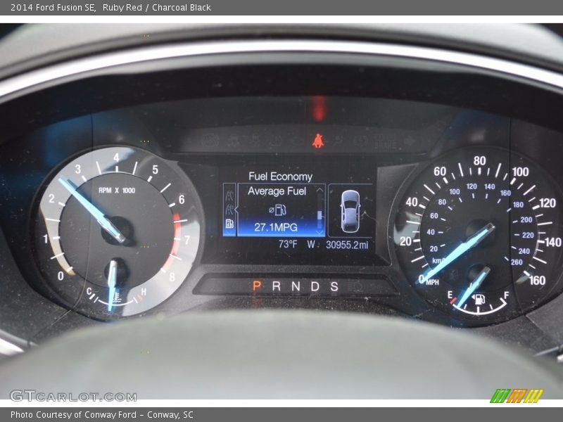 Ruby Red / Charcoal Black 2014 Ford Fusion SE