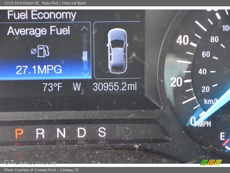 Ruby Red / Charcoal Black 2014 Ford Fusion SE