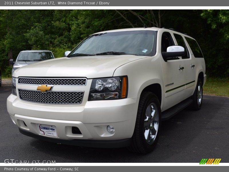 White Diamond Tricoat / Ebony 2011 Chevrolet Suburban LTZ