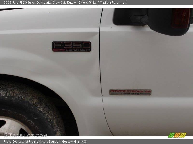 Oxford White / Medium Parchment 2003 Ford F350 Super Duty Lariat Crew Cab Dually