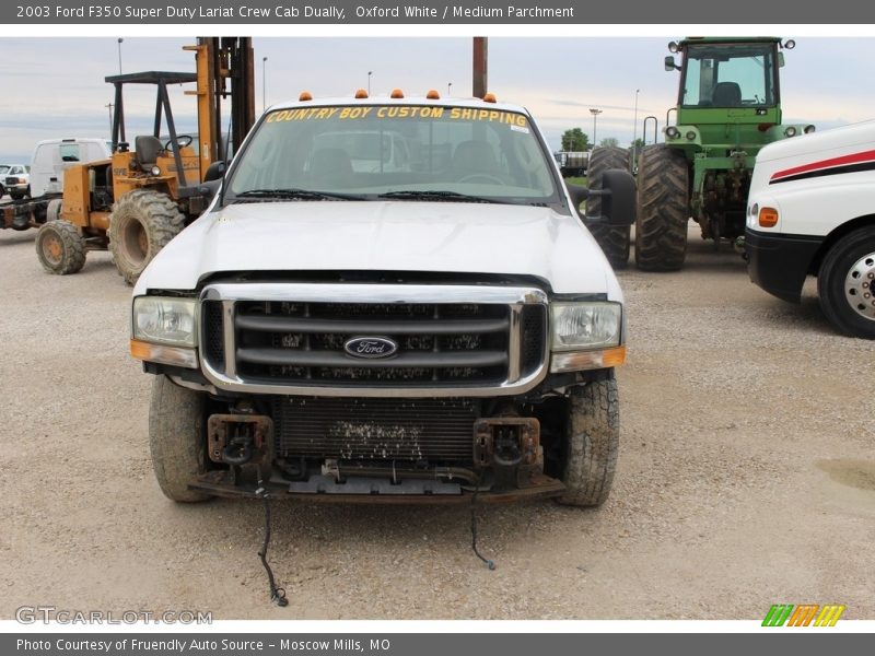 Oxford White / Medium Parchment 2003 Ford F350 Super Duty Lariat Crew Cab Dually
