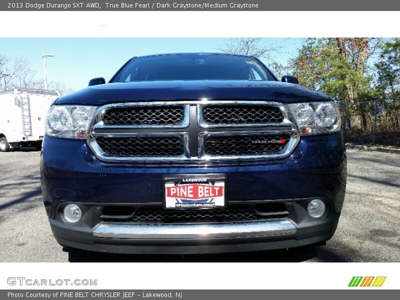 True Blue Pearl / Dark Graystone/Medium Graystone 2013 Dodge Durango SXT AWD