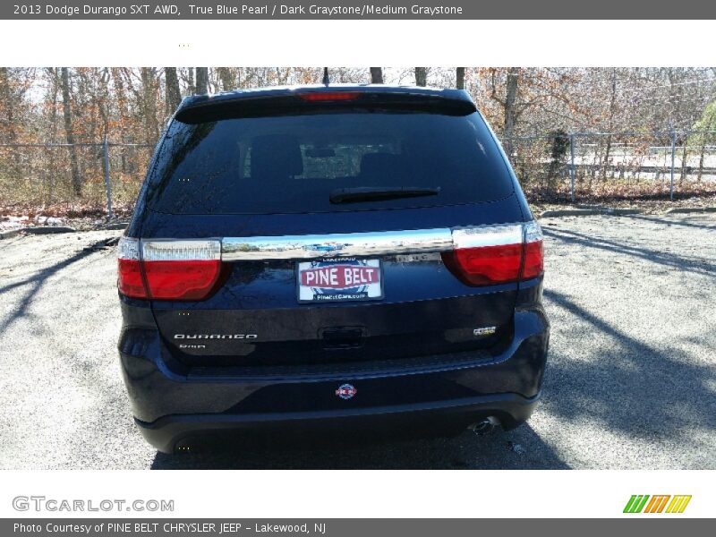 True Blue Pearl / Dark Graystone/Medium Graystone 2013 Dodge Durango SXT AWD