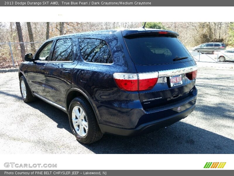 True Blue Pearl / Dark Graystone/Medium Graystone 2013 Dodge Durango SXT AWD