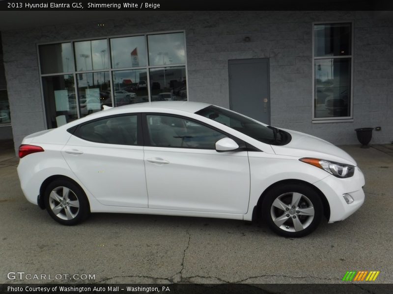 Shimmering White / Beige 2013 Hyundai Elantra GLS