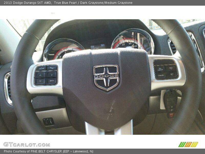 True Blue Pearl / Dark Graystone/Medium Graystone 2013 Dodge Durango SXT AWD