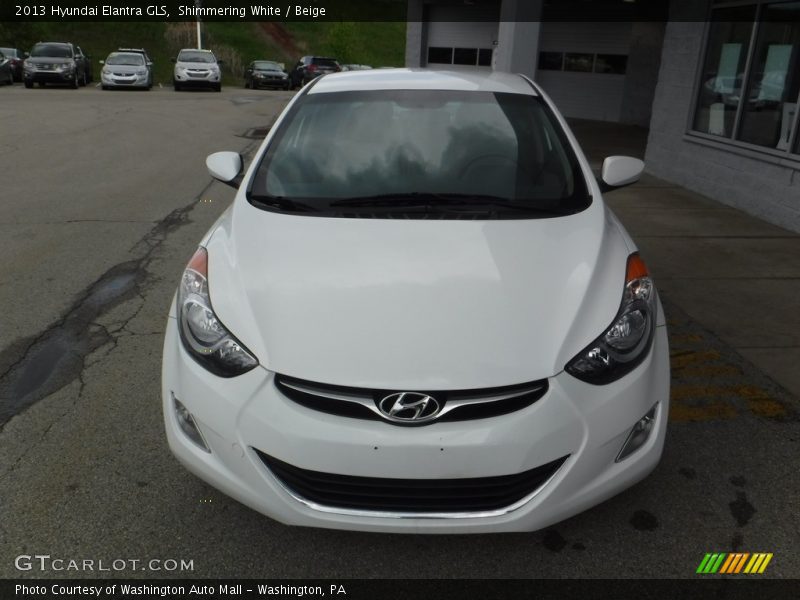 Shimmering White / Beige 2013 Hyundai Elantra GLS