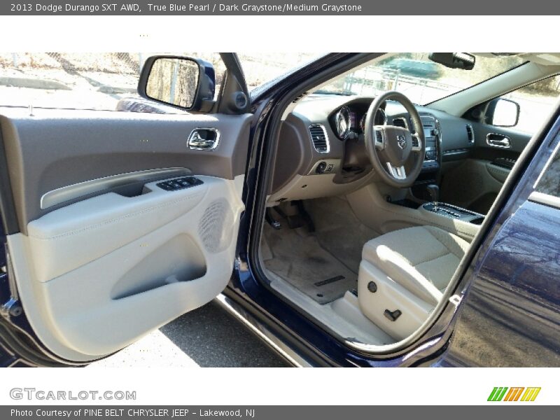 True Blue Pearl / Dark Graystone/Medium Graystone 2013 Dodge Durango SXT AWD