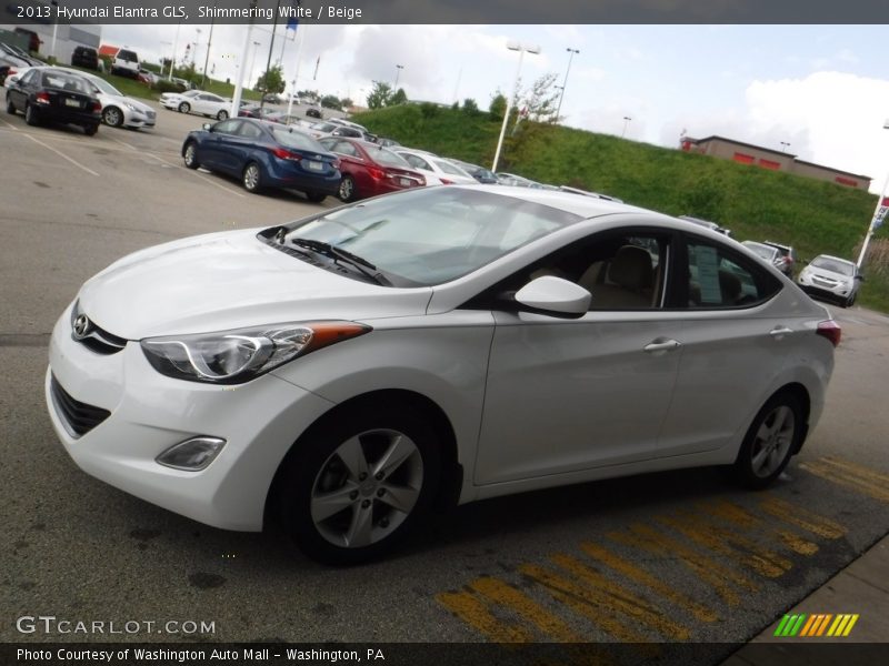 Shimmering White / Beige 2013 Hyundai Elantra GLS