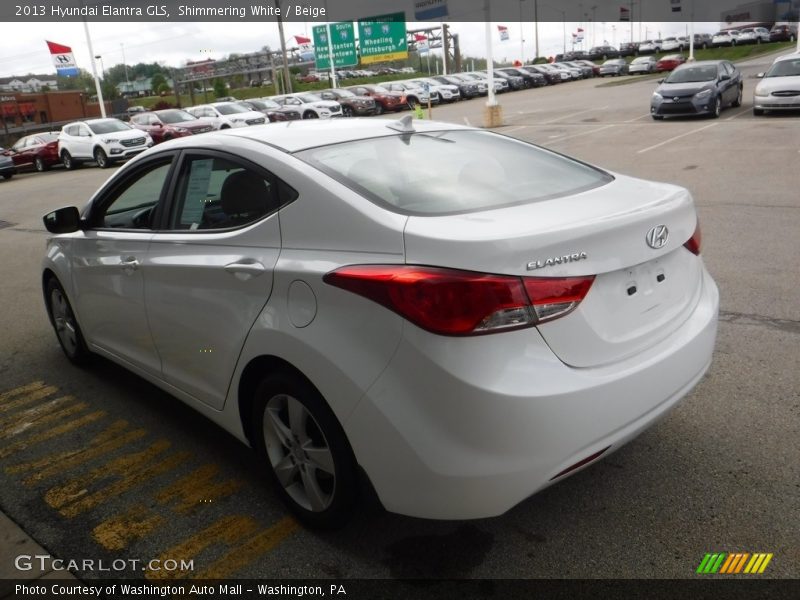 Shimmering White / Beige 2013 Hyundai Elantra GLS