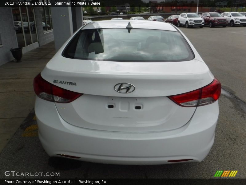 Shimmering White / Beige 2013 Hyundai Elantra GLS