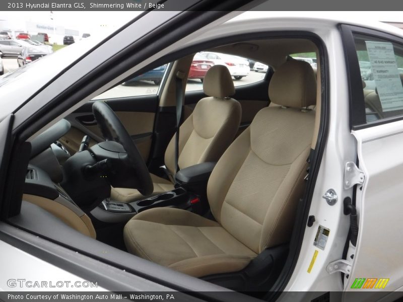 Shimmering White / Beige 2013 Hyundai Elantra GLS