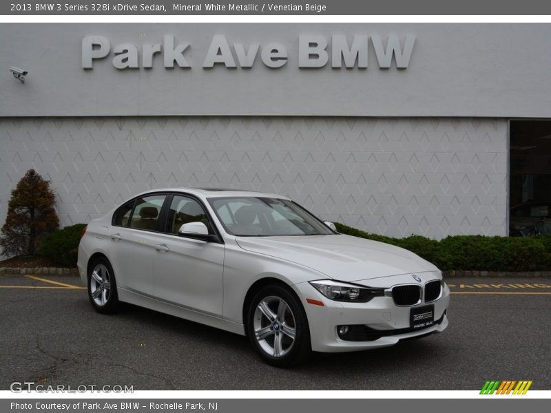 Mineral White Metallic / Venetian Beige 2013 BMW 3 Series 328i xDrive Sedan