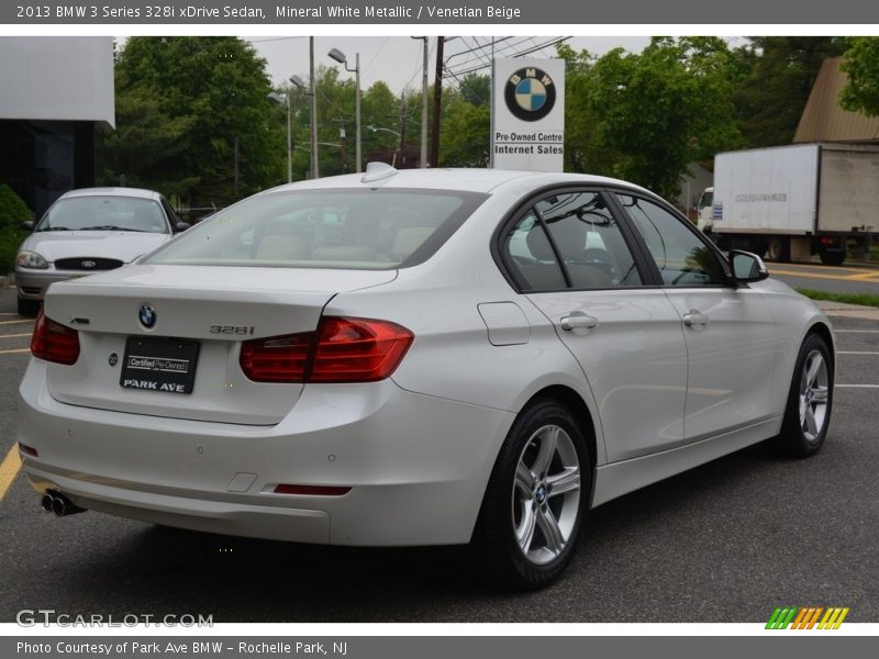 Mineral White Metallic / Venetian Beige 2013 BMW 3 Series 328i xDrive Sedan