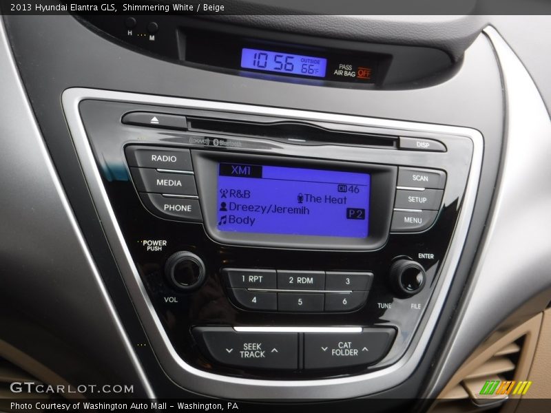 Shimmering White / Beige 2013 Hyundai Elantra GLS