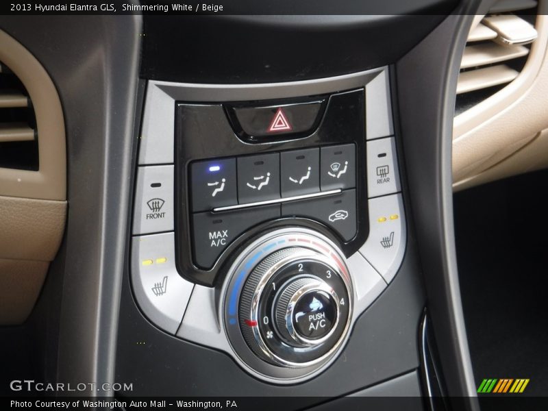 Shimmering White / Beige 2013 Hyundai Elantra GLS