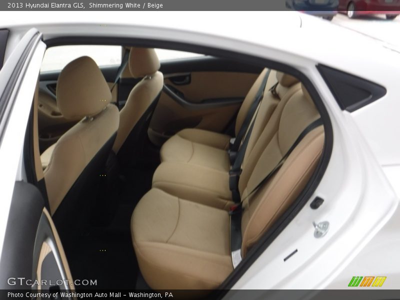 Shimmering White / Beige 2013 Hyundai Elantra GLS