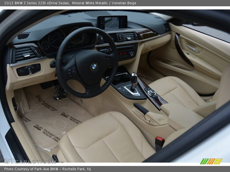 Mineral White Metallic / Venetian Beige 2013 BMW 3 Series 328i xDrive Sedan