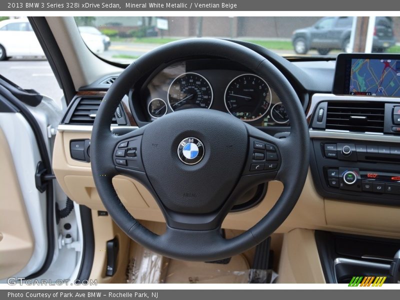 Mineral White Metallic / Venetian Beige 2013 BMW 3 Series 328i xDrive Sedan