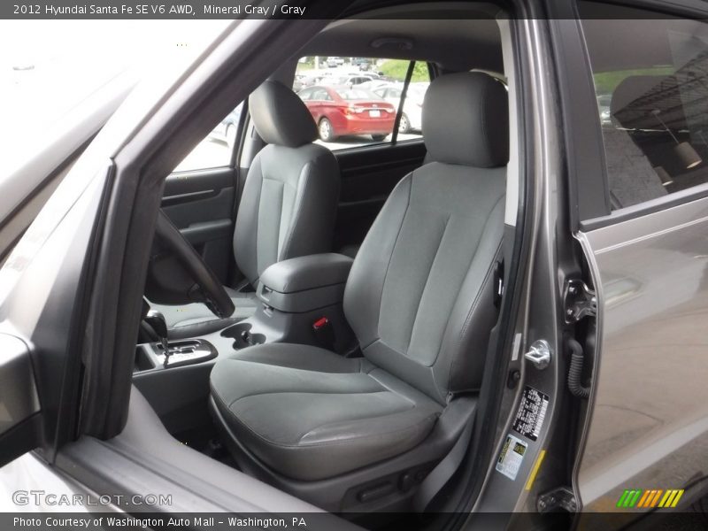 Mineral Gray / Gray 2012 Hyundai Santa Fe SE V6 AWD