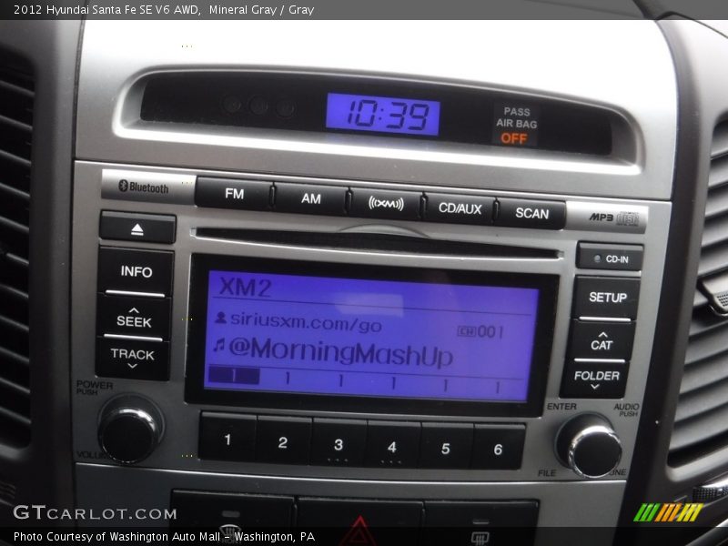 Mineral Gray / Gray 2012 Hyundai Santa Fe SE V6 AWD