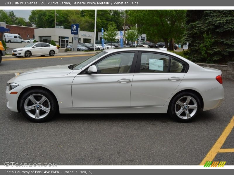 Mineral White Metallic / Venetian Beige 2013 BMW 3 Series 328i xDrive Sedan