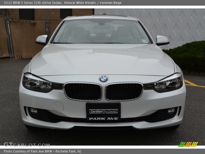 Mineral White Metallic / Venetian Beige 2013 BMW 3 Series 328i xDrive Sedan