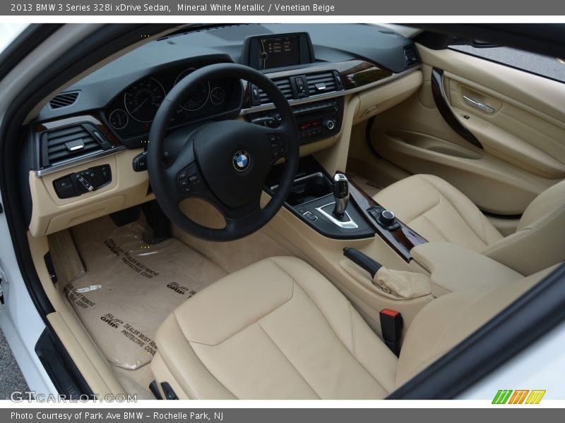 Mineral White Metallic / Venetian Beige 2013 BMW 3 Series 328i xDrive Sedan