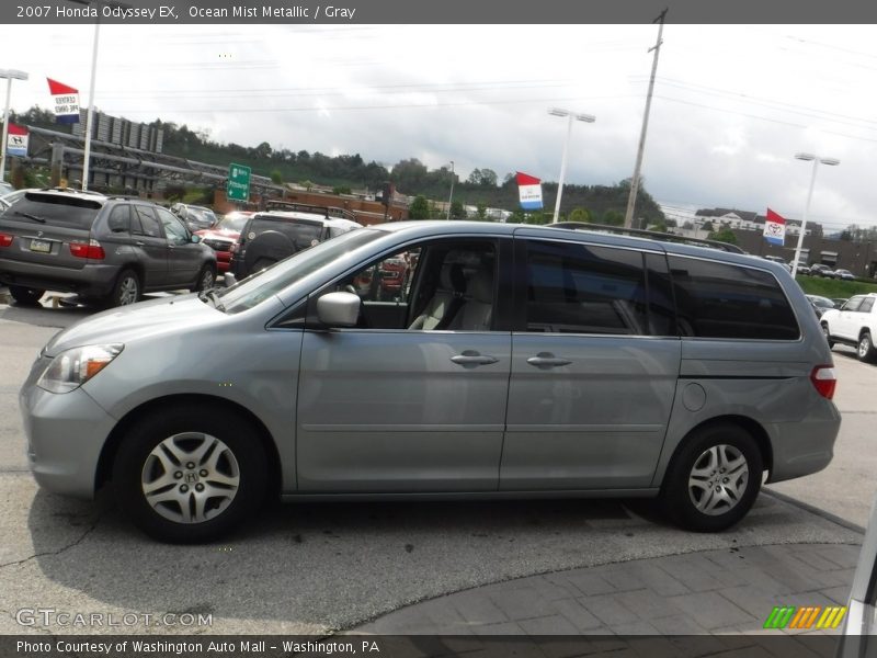 Ocean Mist Metallic / Gray 2007 Honda Odyssey EX