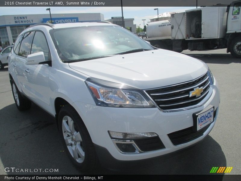 Summit White / Ebony 2016 Chevrolet Traverse LT AWD