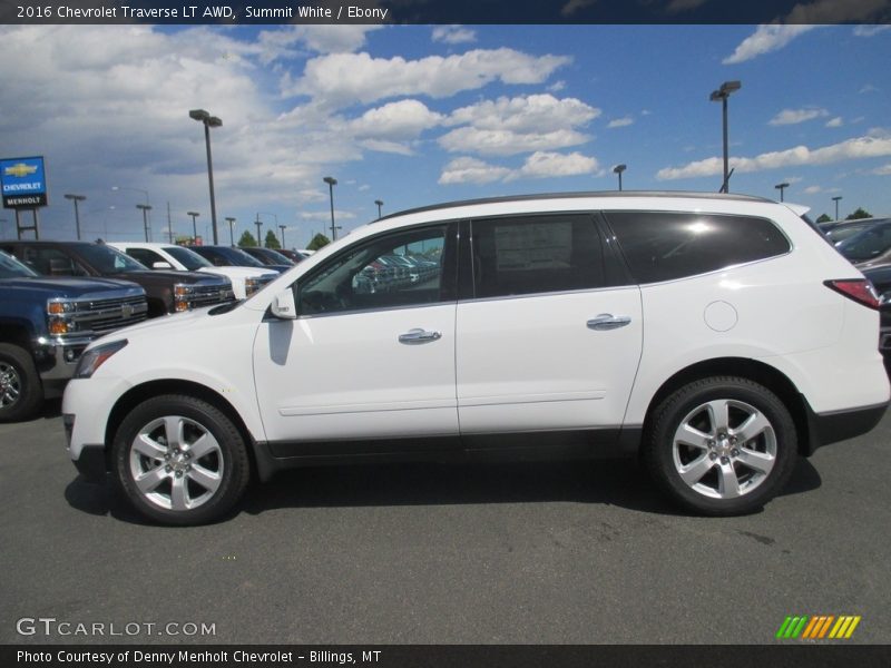 Summit White / Ebony 2016 Chevrolet Traverse LT AWD