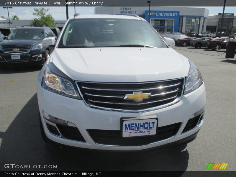 Summit White / Ebony 2016 Chevrolet Traverse LT AWD