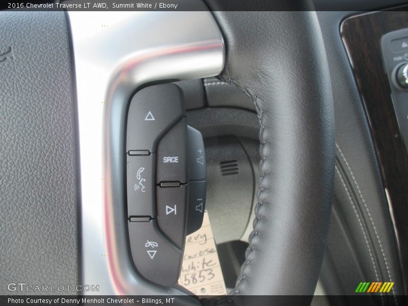 Summit White / Ebony 2016 Chevrolet Traverse LT AWD