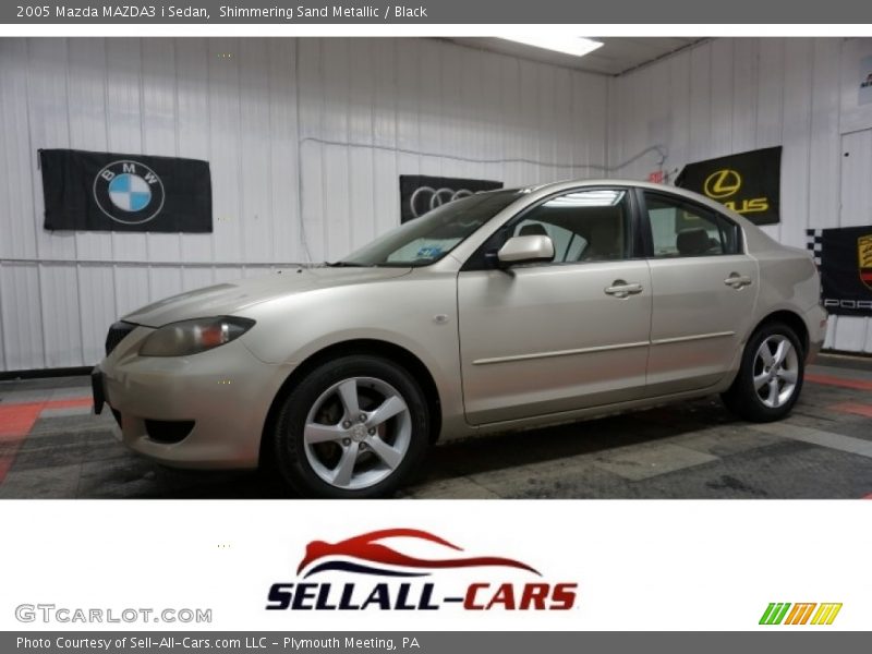 Shimmering Sand Metallic / Black 2005 Mazda MAZDA3 i Sedan
