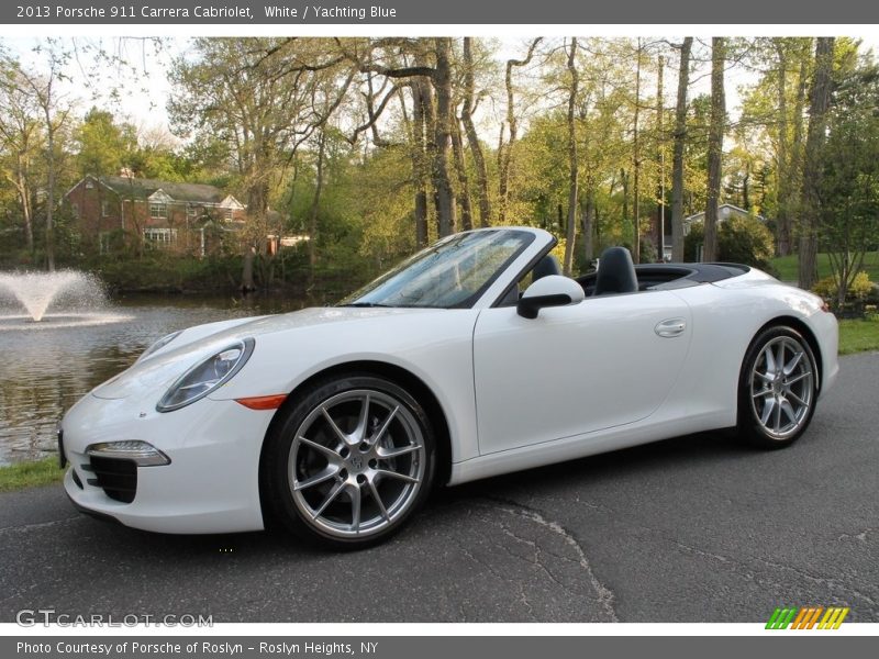 White / Yachting Blue 2013 Porsche 911 Carrera Cabriolet