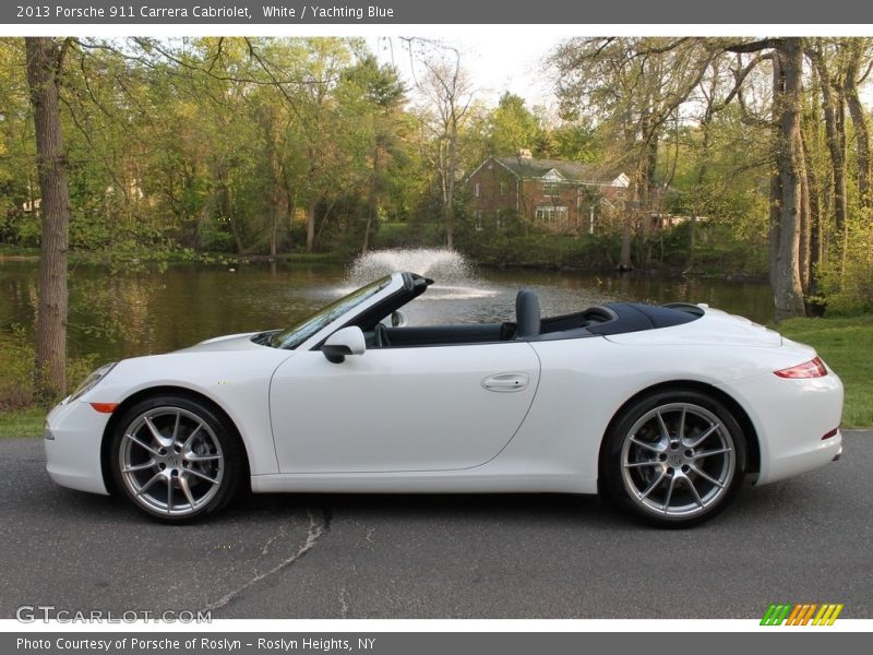 White / Yachting Blue 2013 Porsche 911 Carrera Cabriolet