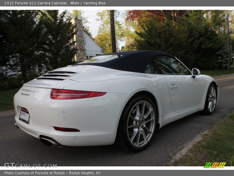 White / Yachting Blue 2013 Porsche 911 Carrera Cabriolet