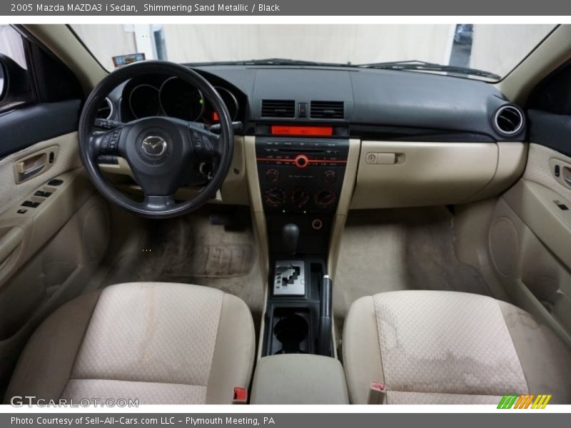 Shimmering Sand Metallic / Black 2005 Mazda MAZDA3 i Sedan