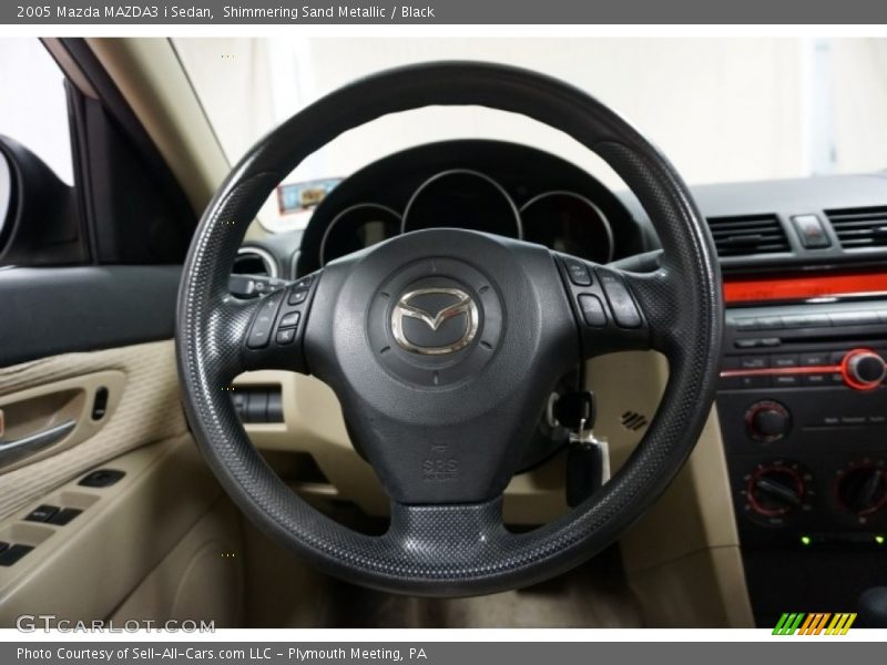 Shimmering Sand Metallic / Black 2005 Mazda MAZDA3 i Sedan