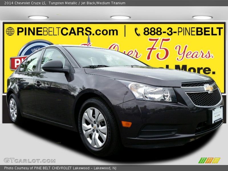 Tungsten Metallic / Jet Black/Medium Titanium 2014 Chevrolet Cruze LS