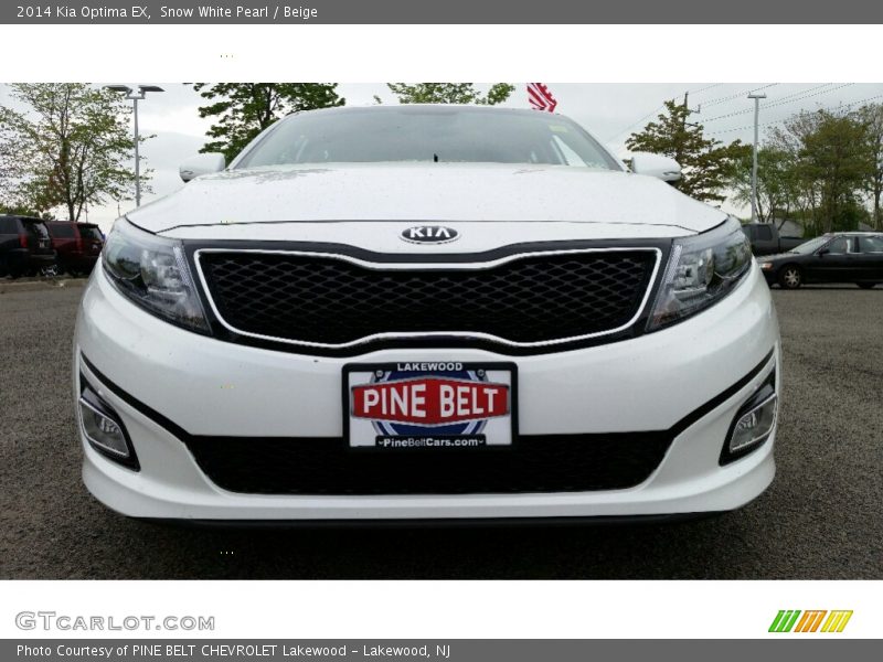 Snow White Pearl / Beige 2014 Kia Optima EX