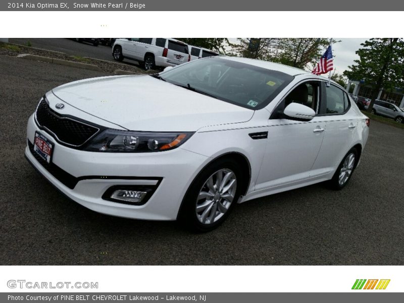 Snow White Pearl / Beige 2014 Kia Optima EX