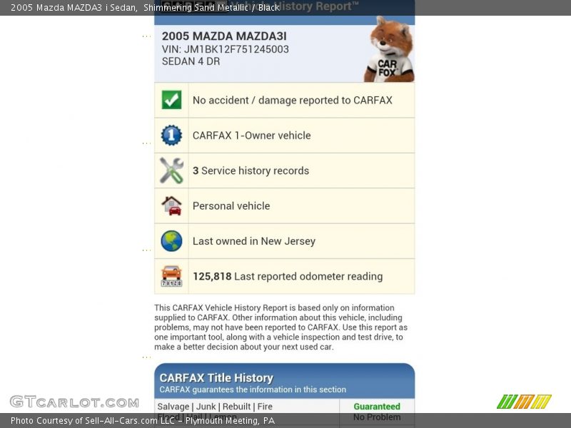 Shimmering Sand Metallic / Black 2005 Mazda MAZDA3 i Sedan