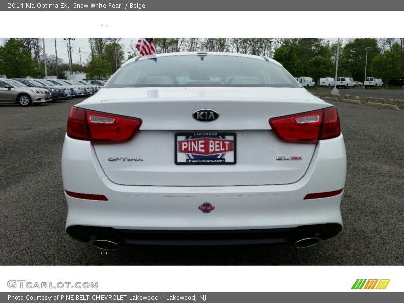 Snow White Pearl / Beige 2014 Kia Optima EX