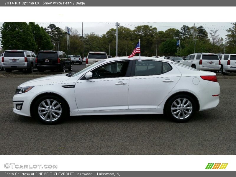 Snow White Pearl / Beige 2014 Kia Optima EX
