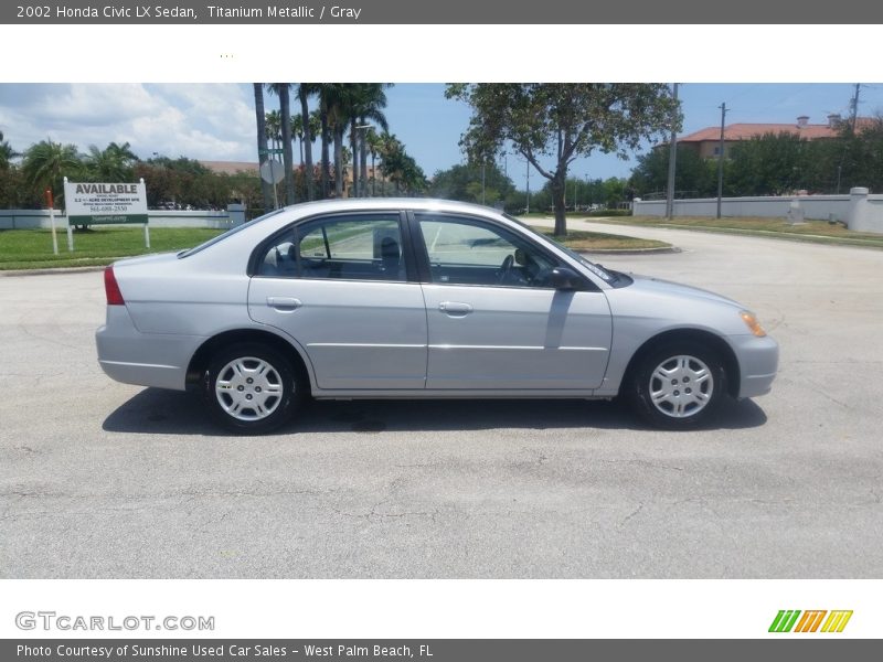 Titanium Metallic / Gray 2002 Honda Civic LX Sedan